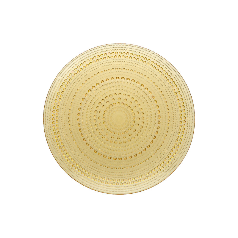 Fortessa Jupiter Glass, 13" Charger/Platter Plate (Set of 4), Pink, Amber