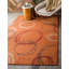 Tapis terre cuite à motif abstrait Lilla-22946895