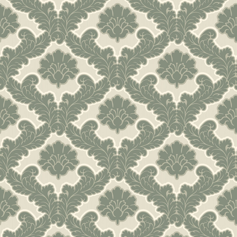Drawing Room Leaf - Sage Green Wallpaper