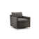 JOJO Fletcher Luxe Gray Nubuck Leather Swivel Chair