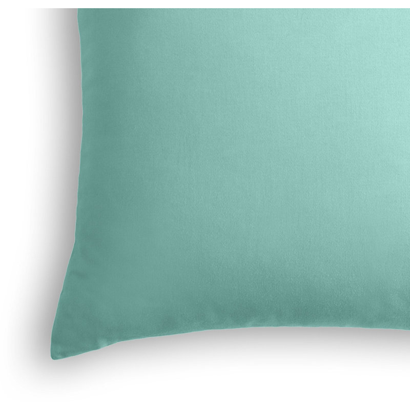  Housse de coussin intérieur / extérieur, 16 po x 1 po, Aigue-marine, Pas de bourre