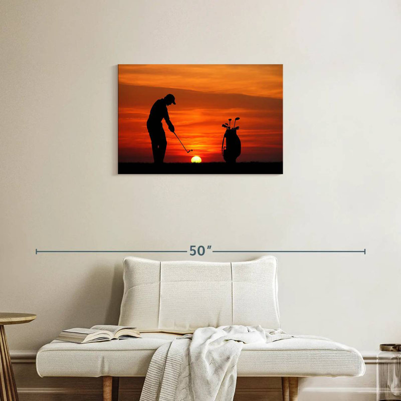 Senne Golf At Sunset, 20" H x 30" W