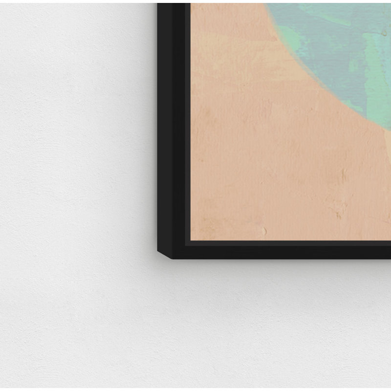 Twin Suns - impression d'art graphique, H 20" x l 20" x P 1", Cadre flottant noir
