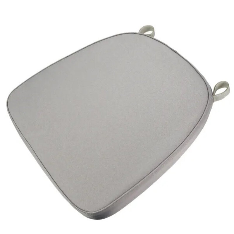 2" Thick Chiavari Chair Pad with hook & loop fastener Straps by Chivari, Charcoal