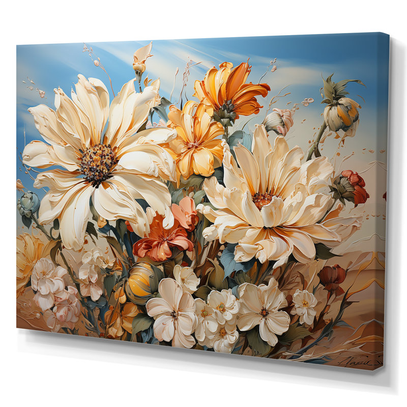 Sunflowers Country Charm sur toile, Toile tendue, H 16 po x l 32 po x P 1 po