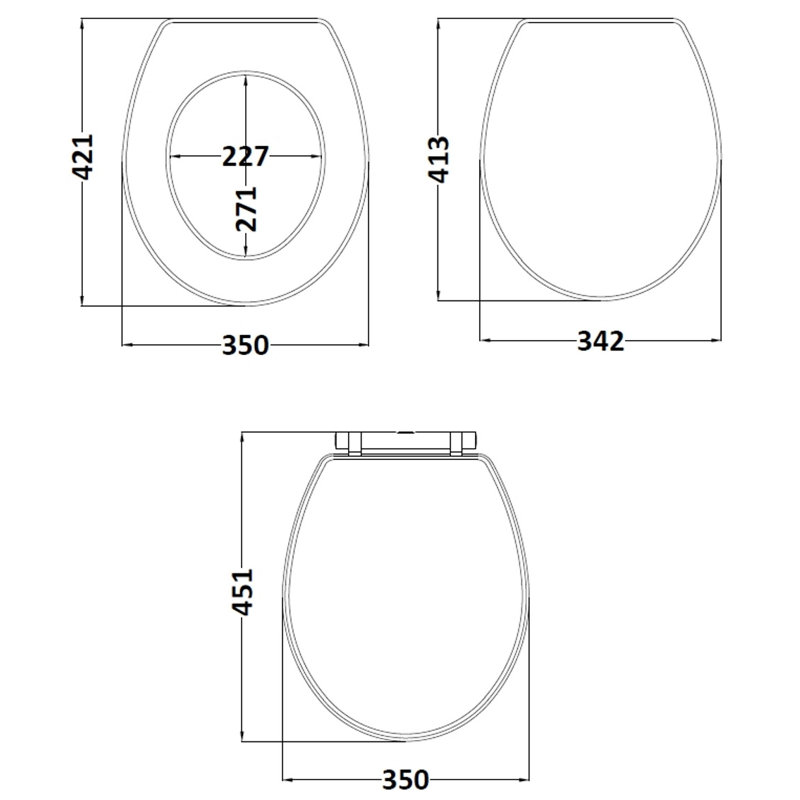 Soft Close Elongated Standard Toilet Seat, Satin Anthracite