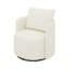 Fauteuil pivotant rembourré de style moderne et confortable en chenille à 360 ° avec coussins décoratifs Modern-2000496009