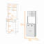 Garde-manger à 2 portes avec micro-ondes et garde-manger en blanc