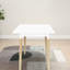 Table de cuisine rectangulaire de 47 pouces, table de salle à manger blanche moderne avec pieds robustes, conception minimaliste, plateau lisse, enduit, stable et bureau d'ordinateur de qualité, finition, peinture,