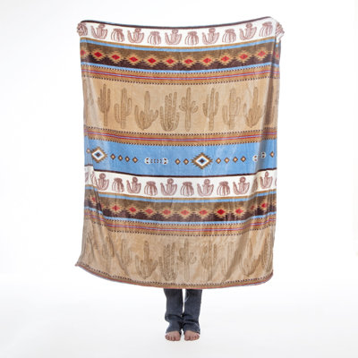 Cactus Stripe Travel Blanket 50"x60"