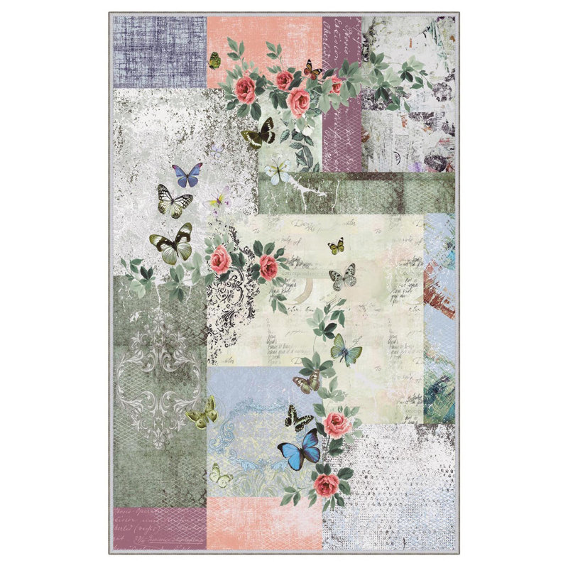 Premium Hall Carpet, 2.6 x 4.9 Feet, 100% Polyester, 650 gr/m² | Antibacterial, Non-Slip PVC Dot Underside, 0.3 in Pile Height | Machine Washable, 3D Digital Print, Durable & Stylish for Home Décor