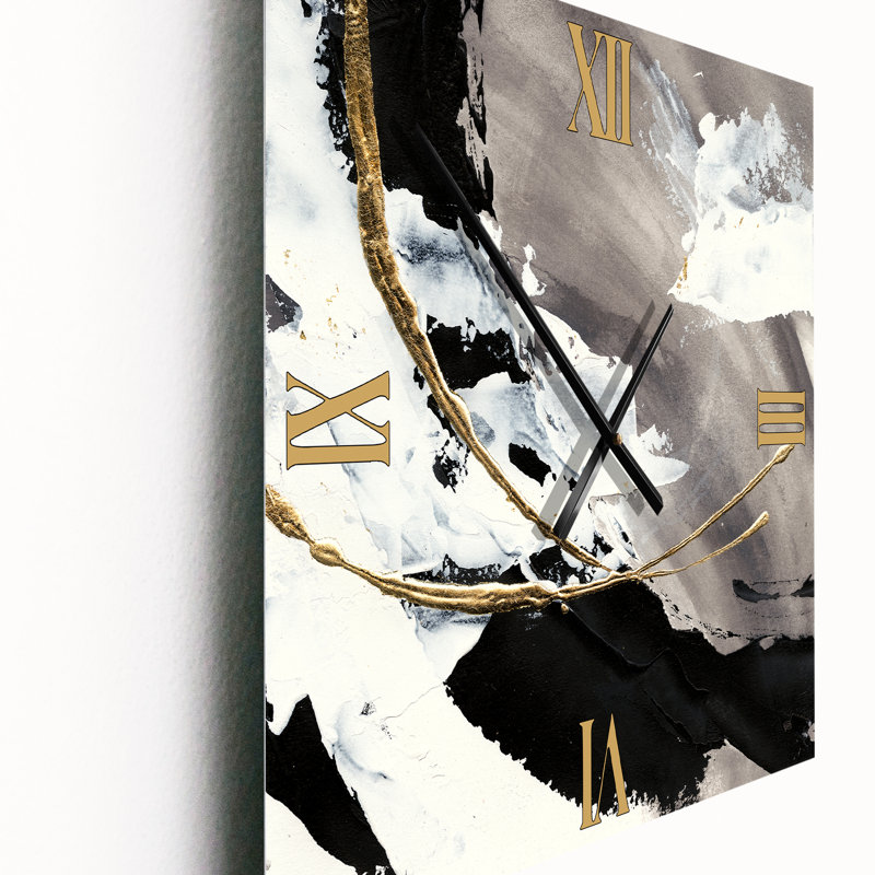 Glam Painted Arcs II - Modern Wall Clock, Extra Large