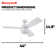 44" Barcadero 3 - Blade LED Propeller Ceiling Fan with Pull Chain and Light Kit Included
