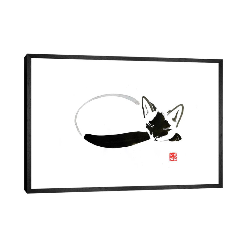 Sleeping Siamese Cat by Péchane - Print on Canvas, Black Framed, 152.5 cm H x 101.5 cm W