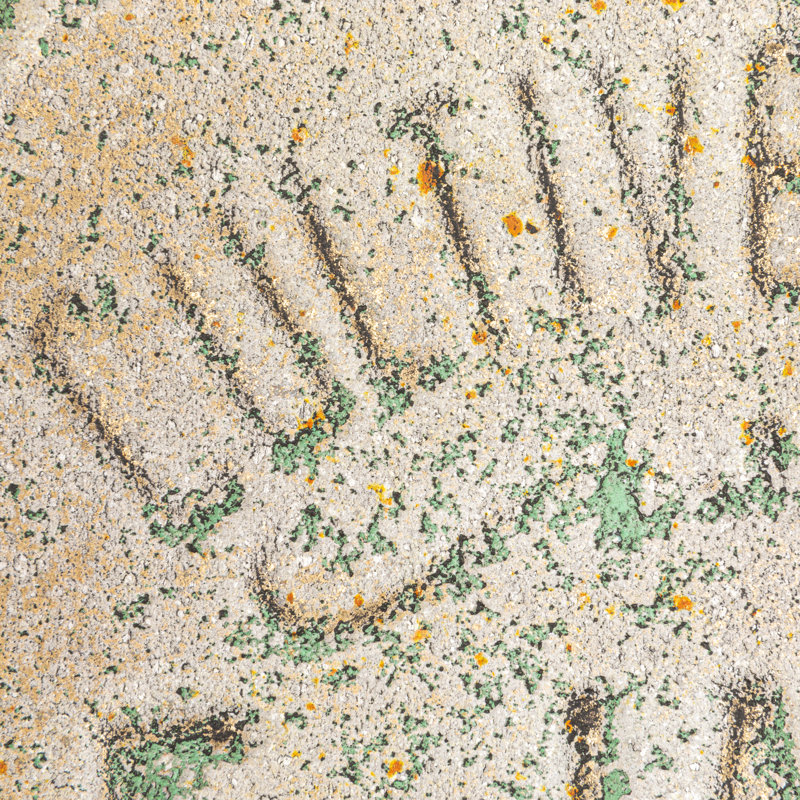 Pot de fleurs mural en métal avec finition patinée, Beige