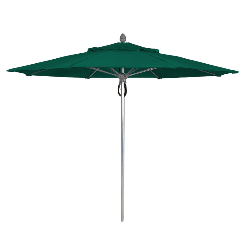 Parasol de marché 11 'Prestige, Velours vert forêt, Terra