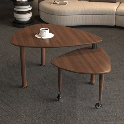 Table basse avec petite table rotative