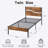 Kempst Twin Bed Frame with Wood Headboard and Footboard, Rustic Brown Farmhouse Platform Bed with Under-Bed Storage, Mattress Foundation with Heavy Duty Slats Support, No Box Spring Needed, Noise Free, Easy Assembly-734330208-764581689