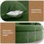 Chaise longue 70 po en chenille verte pour l'intérieur avec coussins, accoudoirs et oreiller, aucun assemblage requis-2010552039