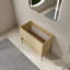 36" Bath Vanity Cabinet - Engineered Wood 2 Soft-Close Doors Modern Oak Ample Storage Facility Freestanding For Bathroom Feature