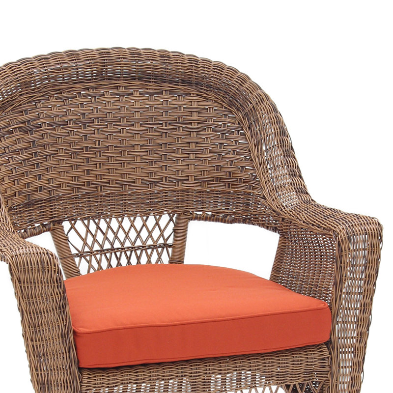 Outdoor Lounge Chair, Honey, Brick Red