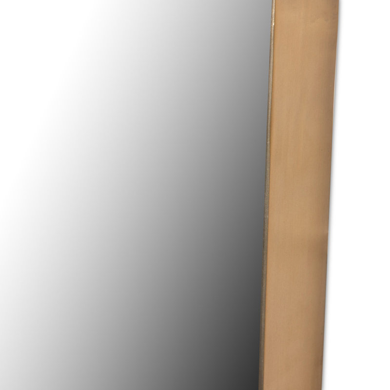Hamza Iron Wall Mirror, Aged Brass Iron