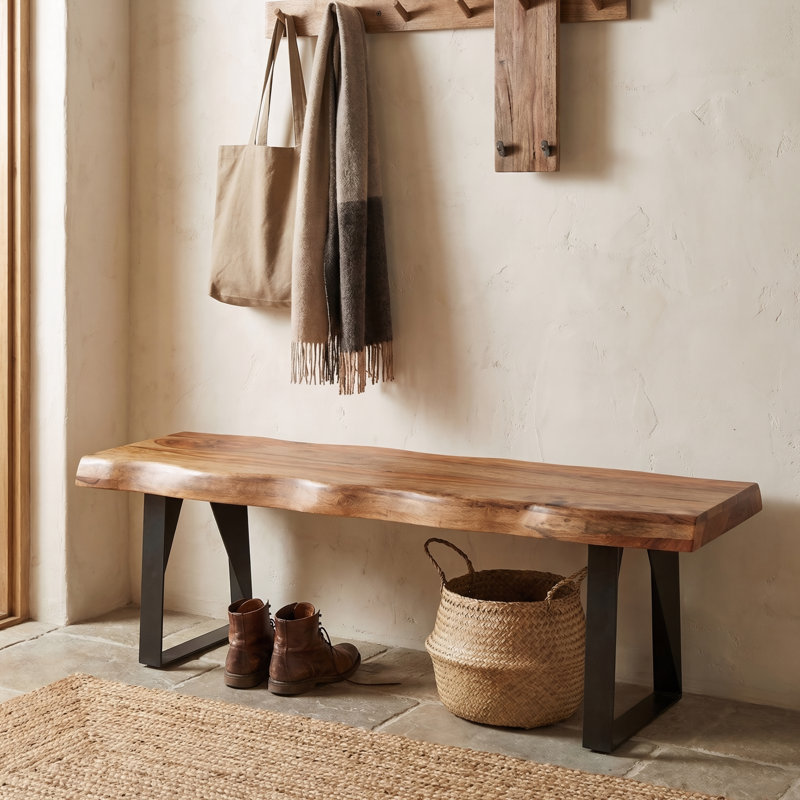 Chaliyah Solid Wood Bench, Natural