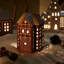 Gingerbread 6.1" Stoneware Tabletop Lantern