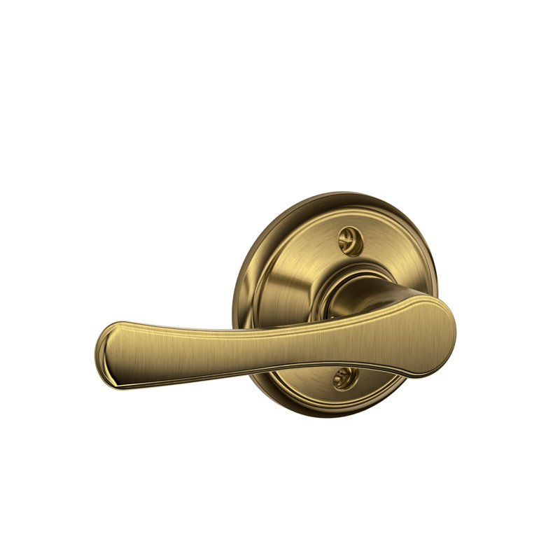 Avila Lever Non-Turning Lock, Antique Brass