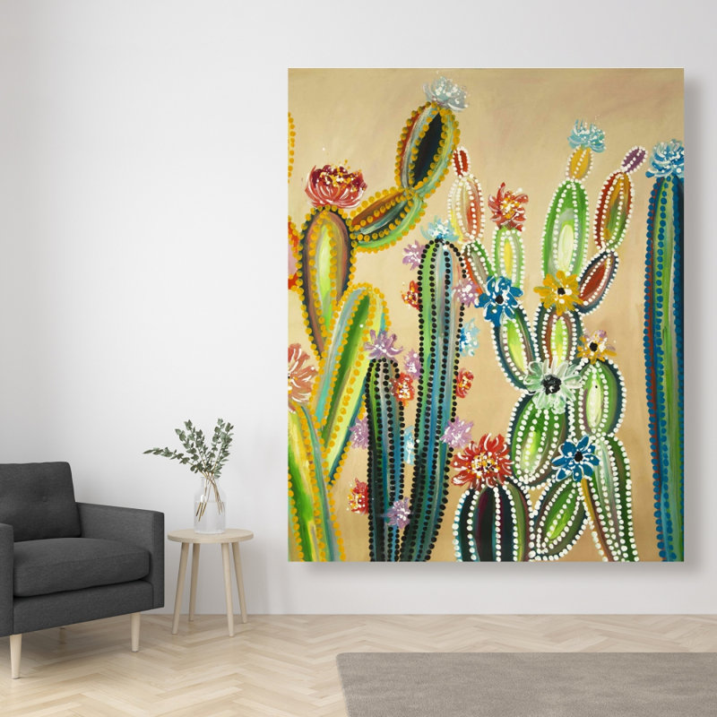 Desert Gems - Toile de chambre verte pour la décoration intérieure | Reproduction d'art
