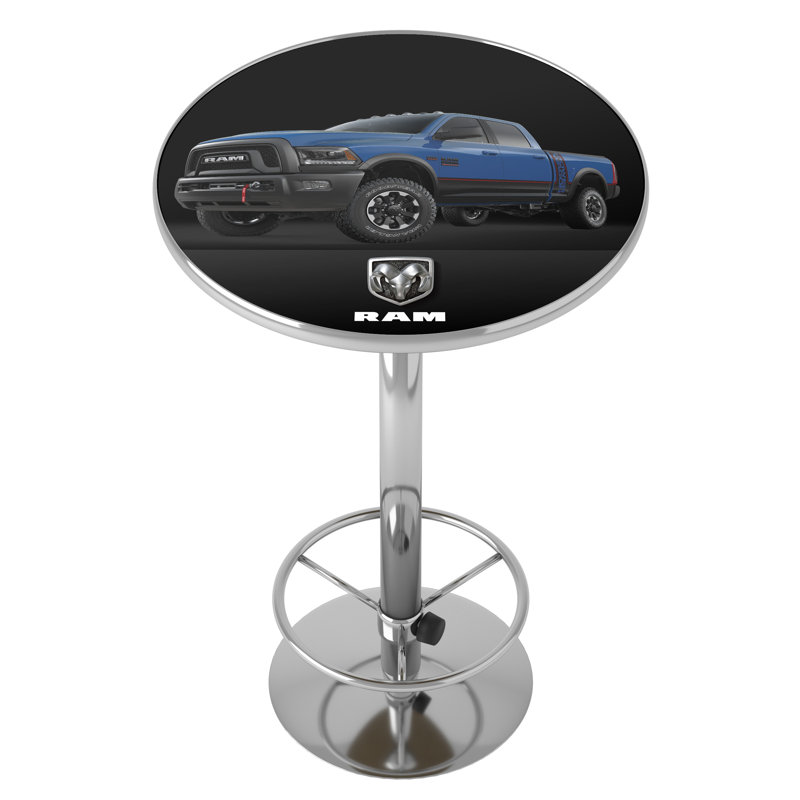 RAM Truck Blue Bar Table with Footrest