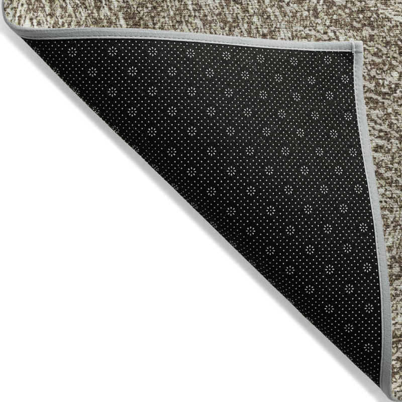 Chocolate Synthetic Washable Rectangular Indoor/Outdoor Rug