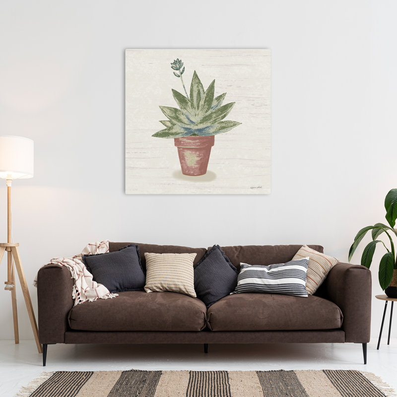 Blooming Succulent Ii, art contemporain, H 36 po x l 36 po