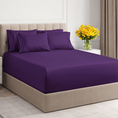 6 Piece Extra Deep Pocket Sheet Set, Cooling & Breathable Bed Sheets, Soft Hotel Luxury Bedding, Fits 18–24 Inch Mattress