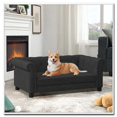 Rectangle Pet Bed for Small and Medium Dogs, Durable Elevated Dog Sofa Bed, Comfortable Dog Couch