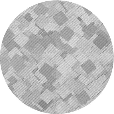 Tapis géométrique en laine gris