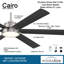 Ventilateur de plafond intelligent d'intérieur / extérieur 65 po Cairo-116794741-116794743