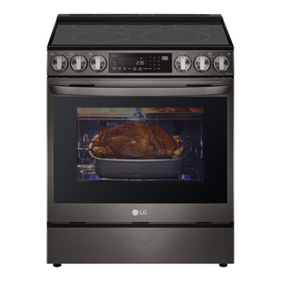 30 in. 6.3 cu. ft. 5 Burner Element Slide-In Electric Range in PrintProof Stainless Steel w/ Instaview, Air Fry, ProBake