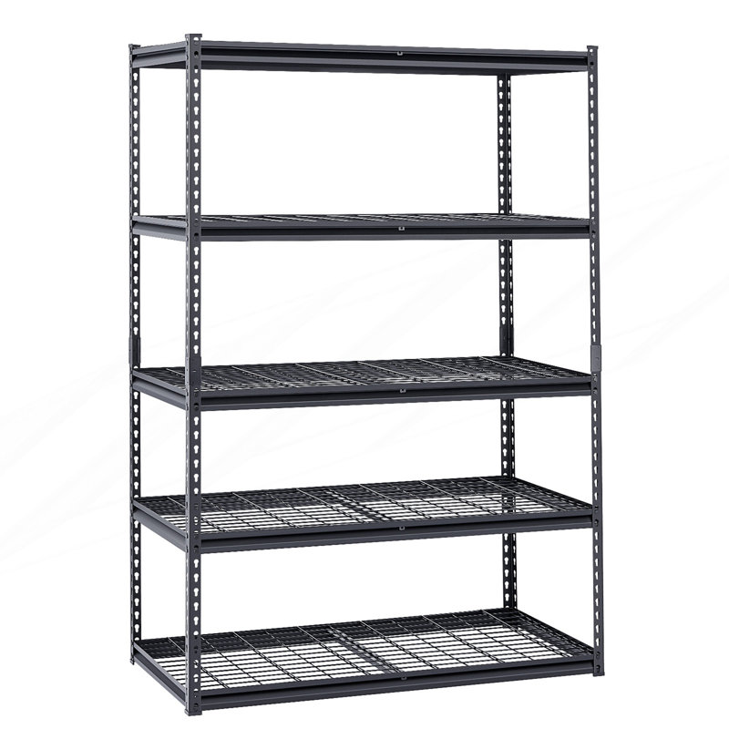 4 tablettes de rangement à 4 niveaux, étagères de garage robustes réglables, 72" H x 48" W x 24" D