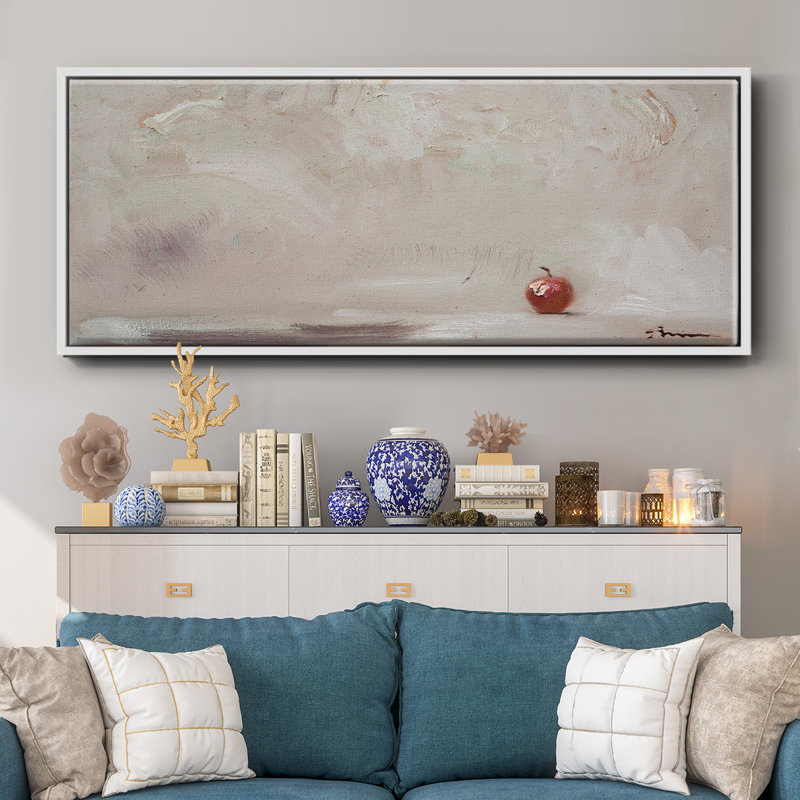 Lonley Apple- Framed Canvas, 24" H x 60" W