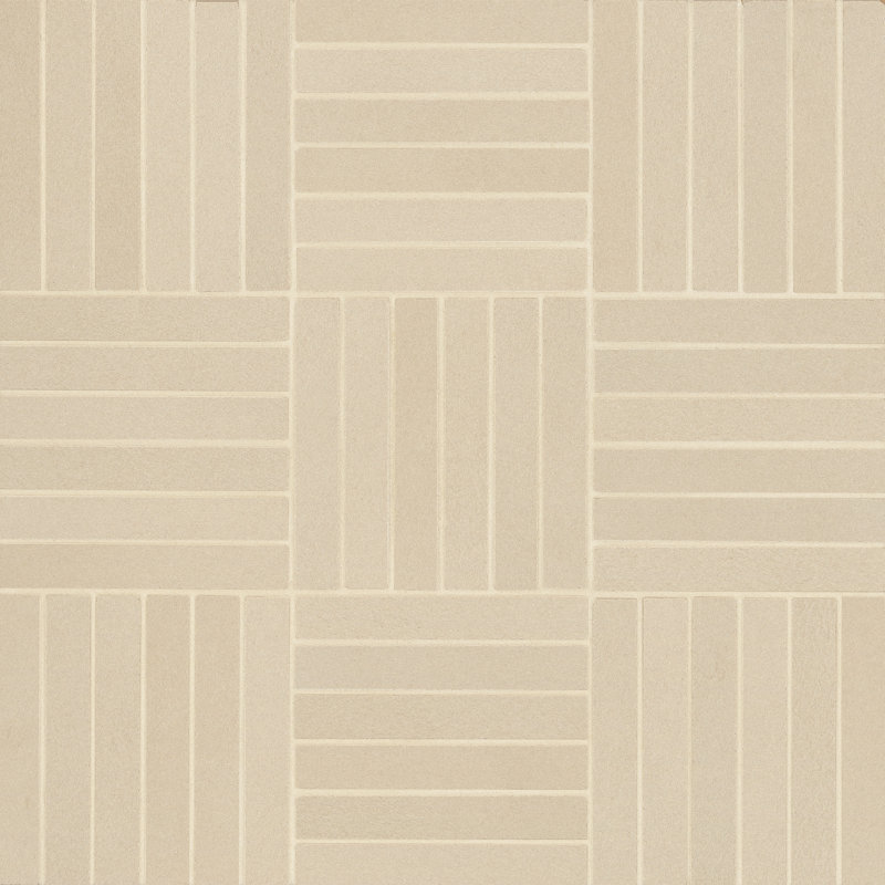 Sahara 0.5" x 4" Porcelain Linear Mosaic Tile, Ecru