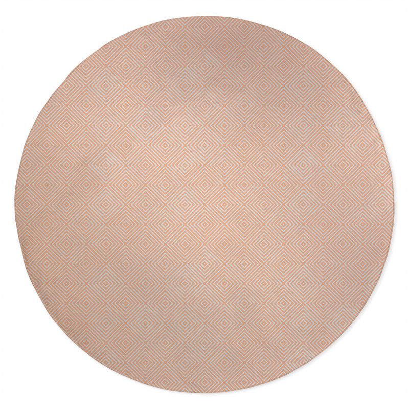 Ikat Spray Non-Slip Outdoor Rug, Round 5'
