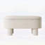 Banc de rangement moderne avec compartiment caché et pieds cylindriques stables-727496113