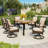 Argyri 6 - Person Patio Dining Set with Rectangular Table , Cushions Included