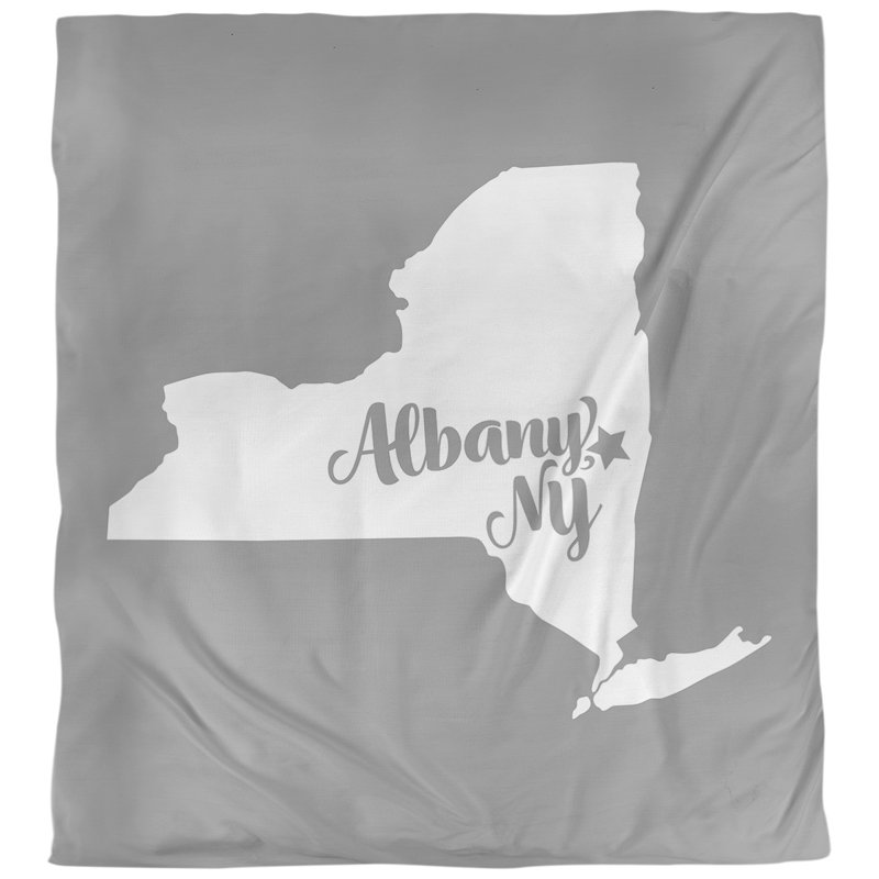 Housse de couette albany new york, Gris, Microfibre