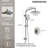 Wall Mount Pressure-Balanced Shower System, 10" Rainfall Shower Head with Slider Bar Handheld Spray-108999557