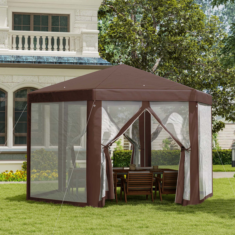 Ashanti-Leigh Party Tent, Brown, 250cm H x 390cm W x 340cm D