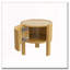Table d'appoint ronde cannelée avec rangement