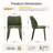 Upholstered Solid Wood Small Dining Chairs - Ergonomic Curve & Plush Padding for Multiple Spaces-2007991132