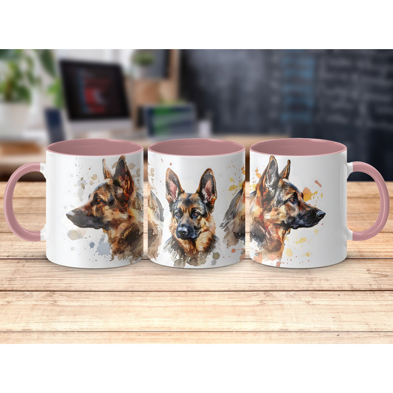 11oz Watercolour Airedale Terrier Design Coffee Mug, 2